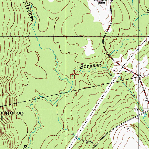 Topographic Map of Halfmoon Stream, ME