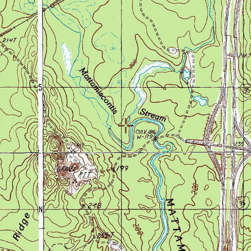 Topographic Map of Halfway Brook, ME