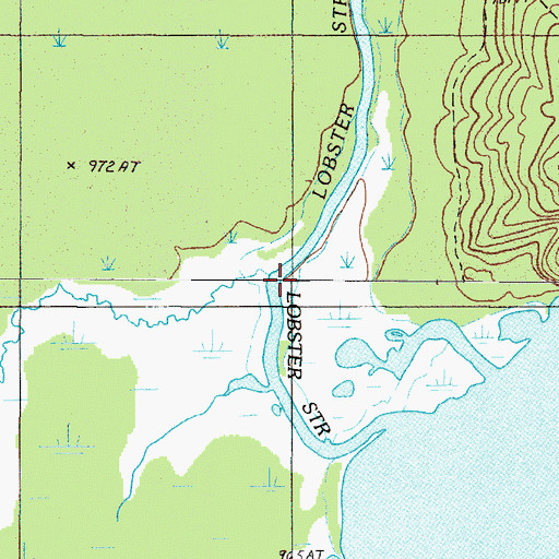 Topographic Map of Halfway Brook, ME