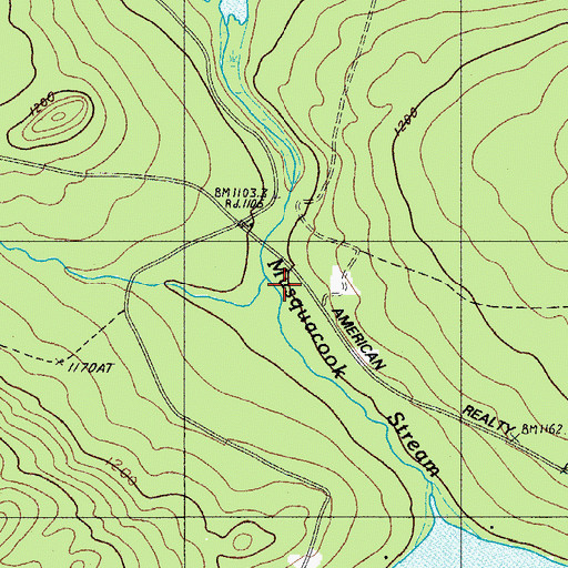 Topographic Map of Halfway Brook, ME