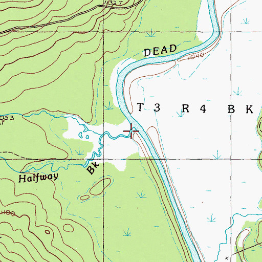 Topographic Map of Halfway Brook, ME