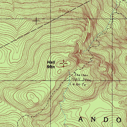 Topographic Map of Hall Mountain, ME