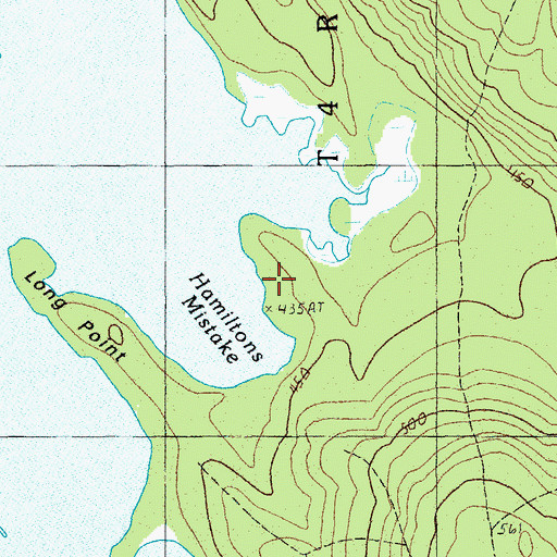 Topographic Map of Hamiltons Mistake, ME