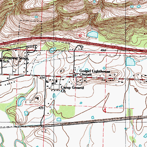 Topographic Map of Gospel Lighthouse Church, AR