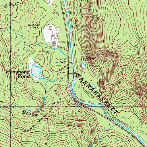 Topographic Map of Hammond Field Brook, ME