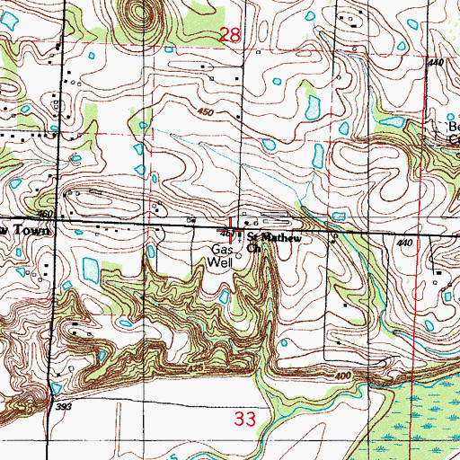 Topographic Map of Saint Mathew Church, AR