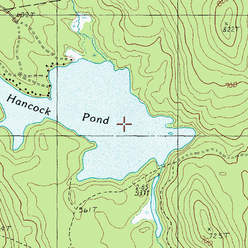 Topographic Map of Hancock Pond, ME