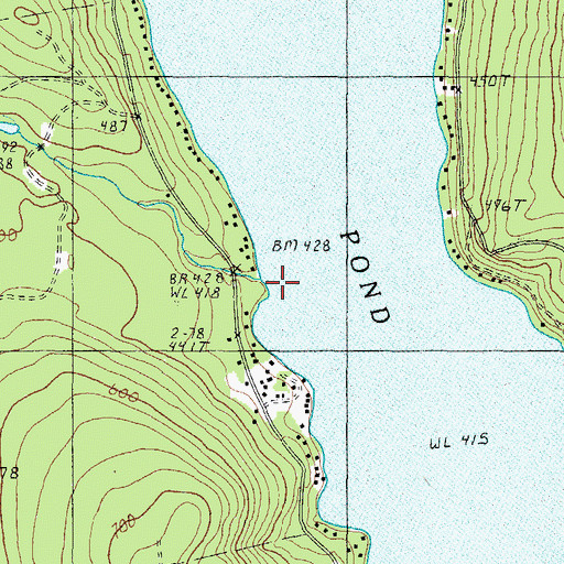 Topographic Map of Hancock Stream, ME