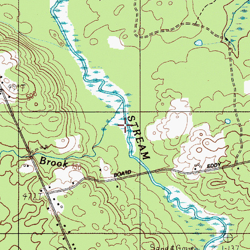 Topographic Map of Hanson Brook, ME