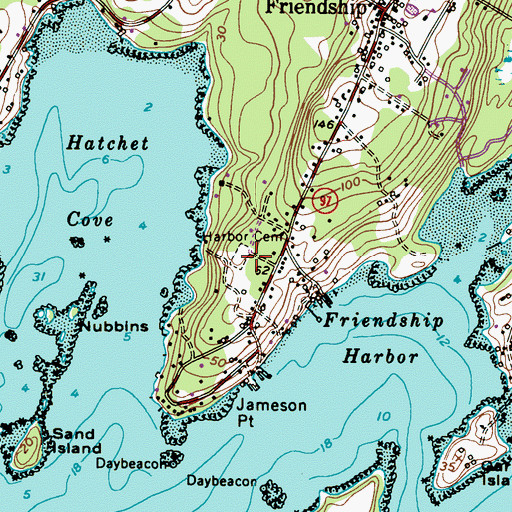 Topographic Map of Harbor Cemetery, ME
