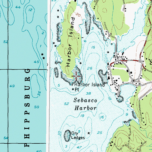 Topographic Map of Harbor Island Point, ME