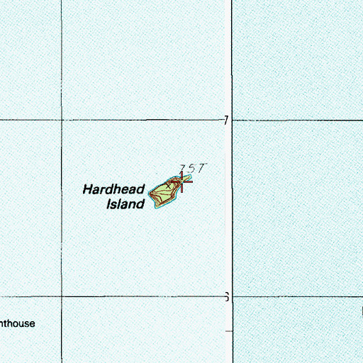 Topographic Map of Hardhead Island, ME