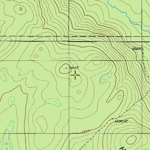 Topographic Map of Harding Brook Ridge, ME