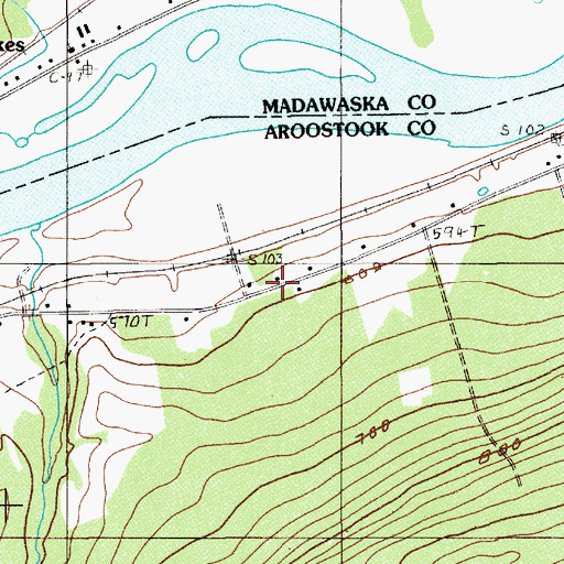 Topographic Map of Harding School, ME