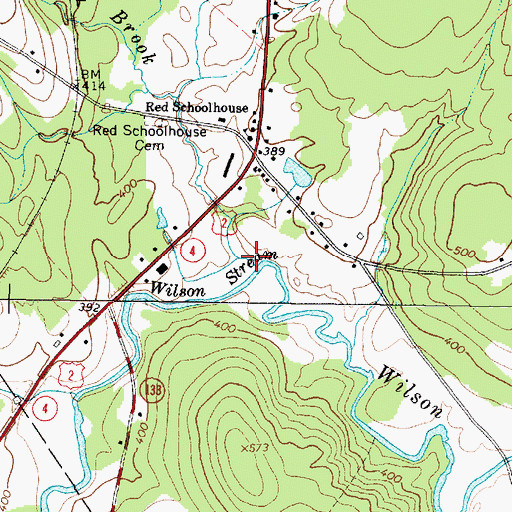 Topographic Map of Hardy Brook, ME