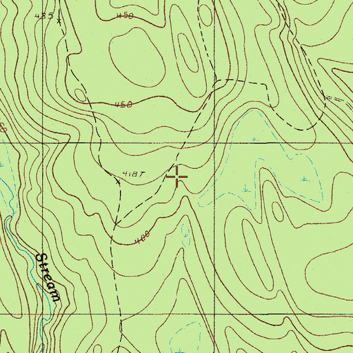 Topographic Map of Hardy Pond Trail, ME