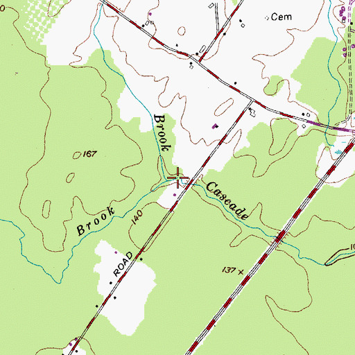 Topographic Map of Harmon Brook, ME