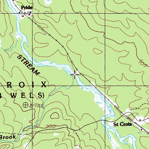 Topographic Map of Harper Brook, ME
