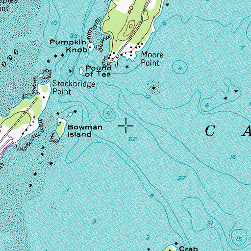 Topographic Map of Harraseeket River, ME