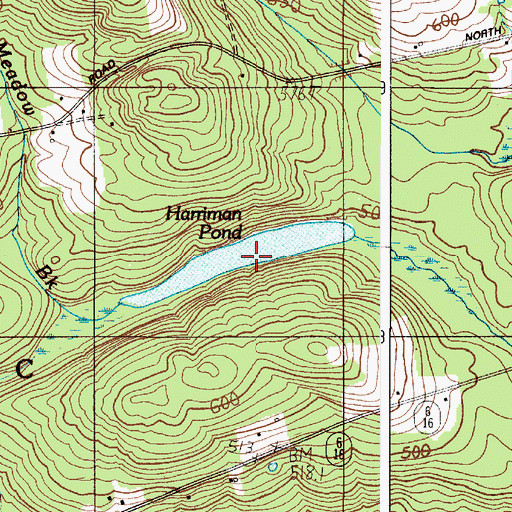 Topographic Map of Harriman Pond, ME