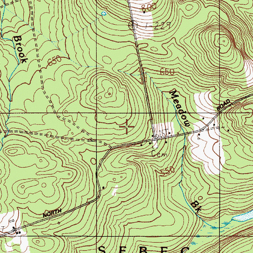 Topographic Map of Harriman School, ME