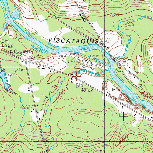 Topographic Map of Harrington School, ME