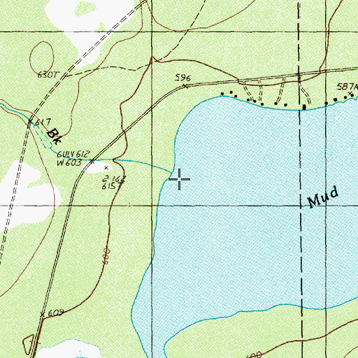 Topographic Map of Harris Brook, ME