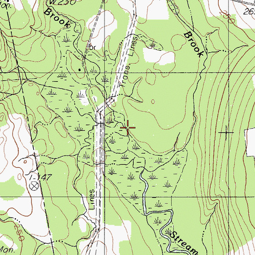 Topographic Map of Harrison White Brook, ME