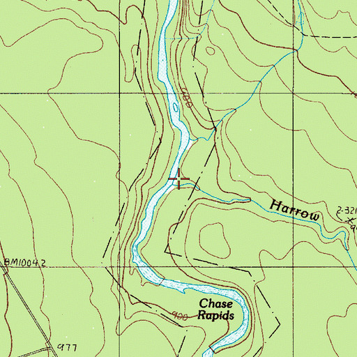 Topographic Map of Harrow Brook, ME