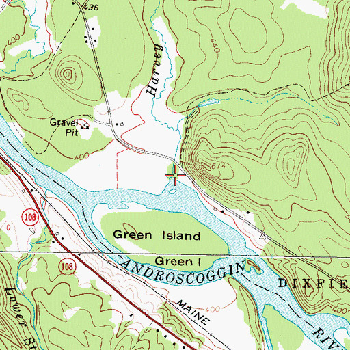 Topographic Map of Harvey Brook, ME