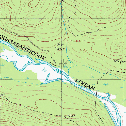 Topographic Map of Harvey Brook, ME
