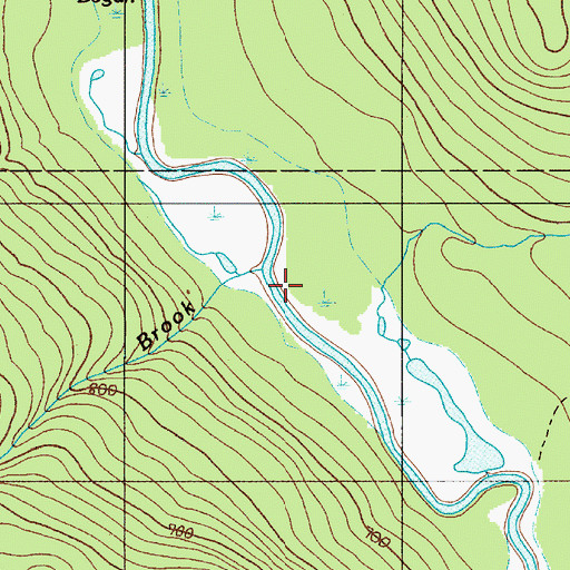 Topographic Map of Harvey Brook, ME
