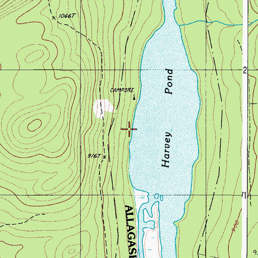 Topographic Map of Harvey Farm, ME