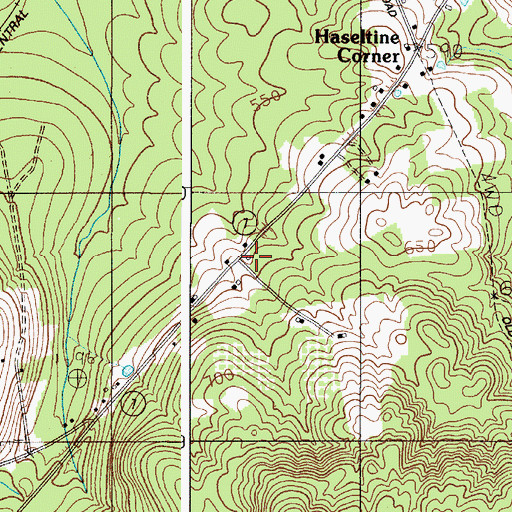 Topographic Map of Haseltine School, ME