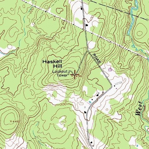 Topographic Map of Haskell Hill, ME