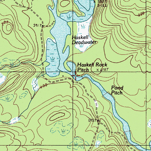 Topographic Map of Haskell Rock Pitch, ME