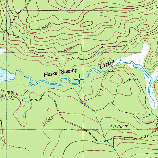 Topographic Map of Haskell Swamp, ME
