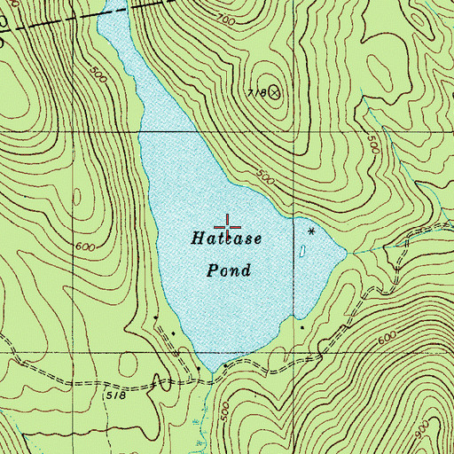Topographic Map of Hatcase Pond, ME