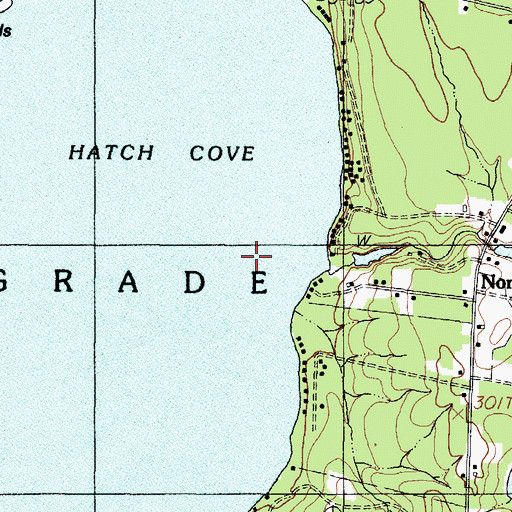 Topographic Map of Hatch Cove, ME