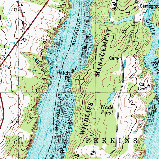 Topographic Map of Hatch Point, ME