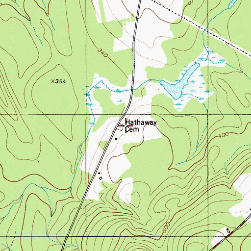 Topographic Map of Hathaway Cemetery, ME