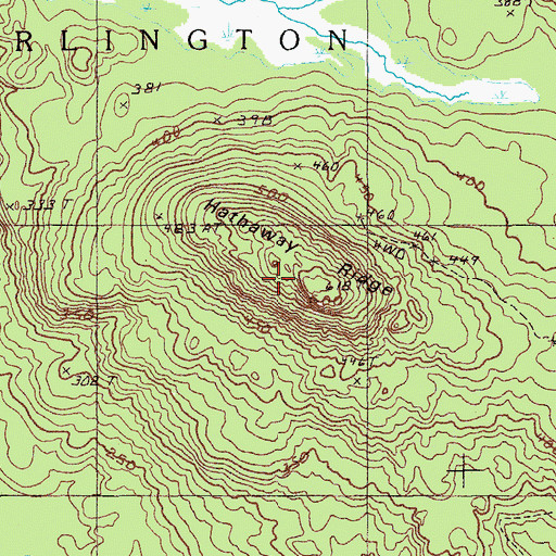 Topographic Map of Hathaway Ridge, ME