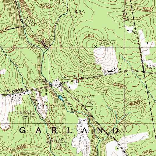 Topographic Map of Hathaway School, ME