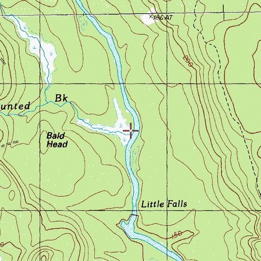 Topographic Map of Haunted Brook, ME