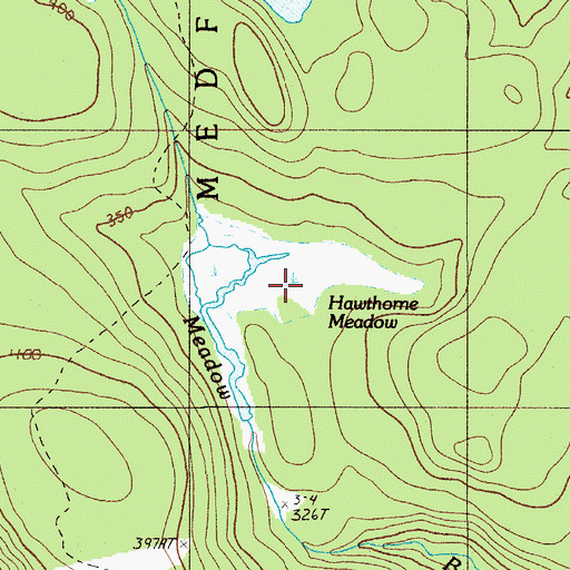 Topographic Map of Hawthorne Meadow, ME