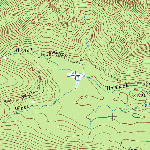 Topographic Map of Hay Bog Brook, ME