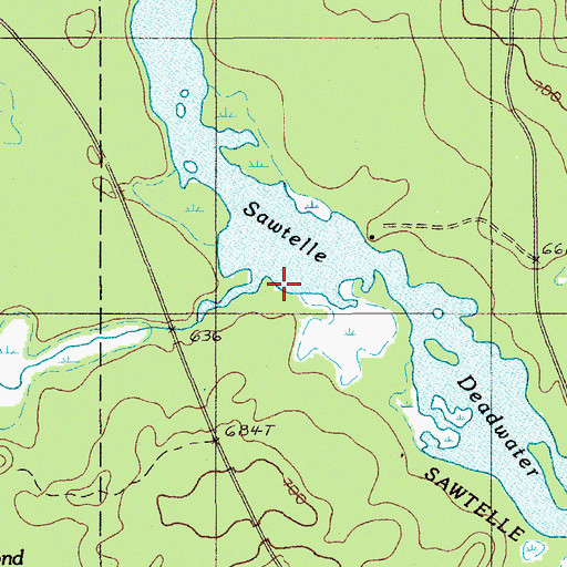 Topographic Map of Hay Brook, ME