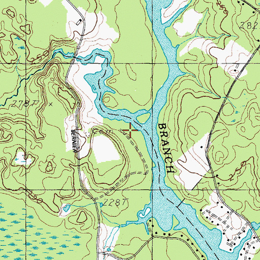 Topographic Map of Hay Brook, ME