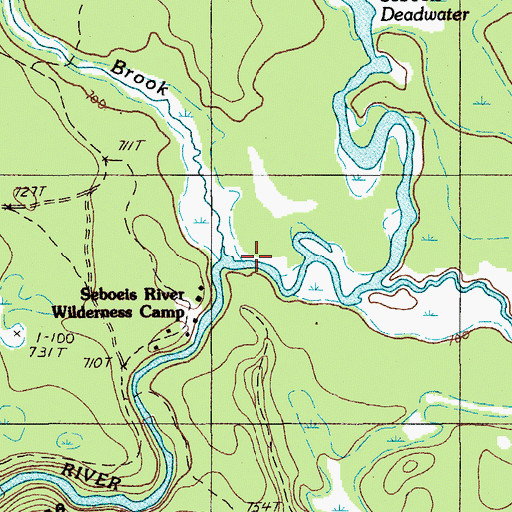 Topographic Map of Hay Brook, ME