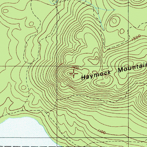 Topographic Map of Haymock Mountain, ME
